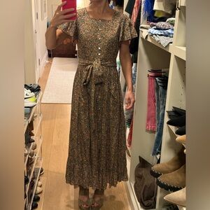 Doen Marfa Floral Dress in Blue Laurel Canyon Rose Size XS